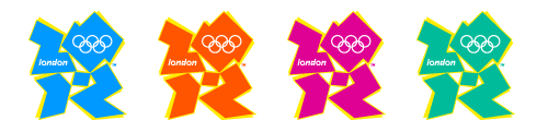 Det Olympiske Logo i fire farver